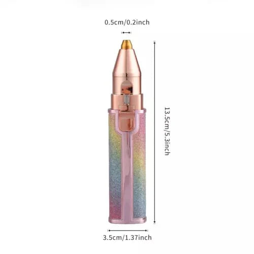2 In 1 Eyebrow Trimmer & Facial Hair Rechargeable Shaver
