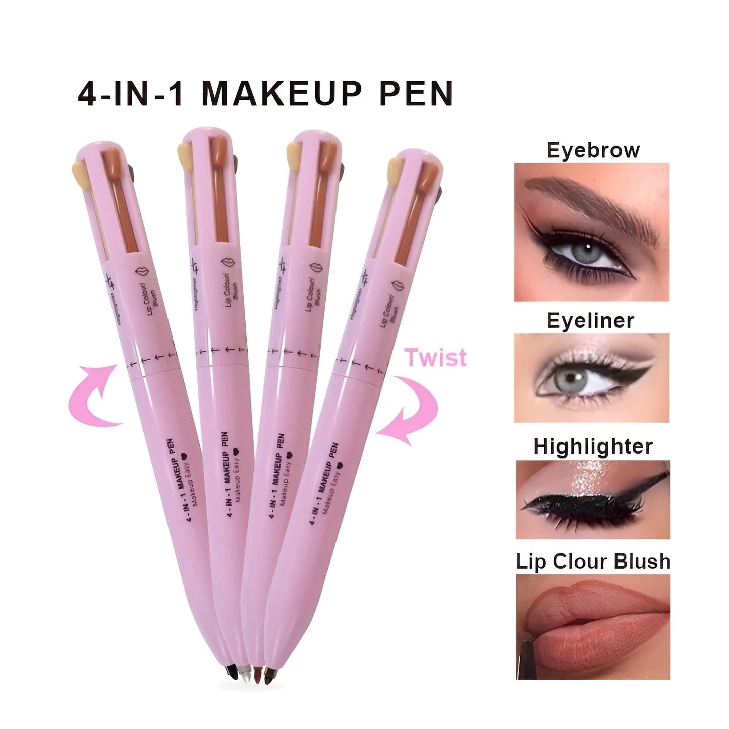 4 In 1 Multi Color Makeup Pen