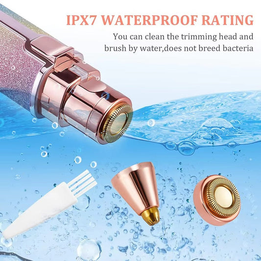 2 In 1 Eyebrow Trimmer & Facial Hair Rechargeable Shaver